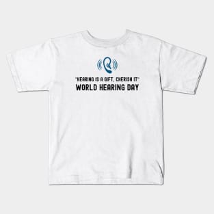 World Hearing Day , Deaf Awareness Kids T-Shirt